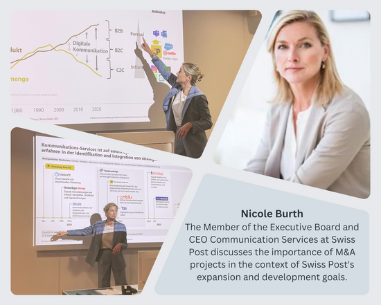 A highlight of their learning experience was the visit to the Swiss Post logistics center in Härkingen, where Nicole Burth highlighted the strategic importance of acquisitions in the development of Swiss Post. 