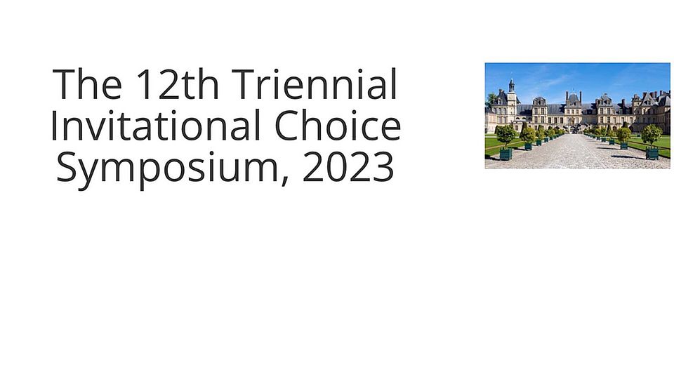 12th Triennial Invitational Choice Symposium, 2023