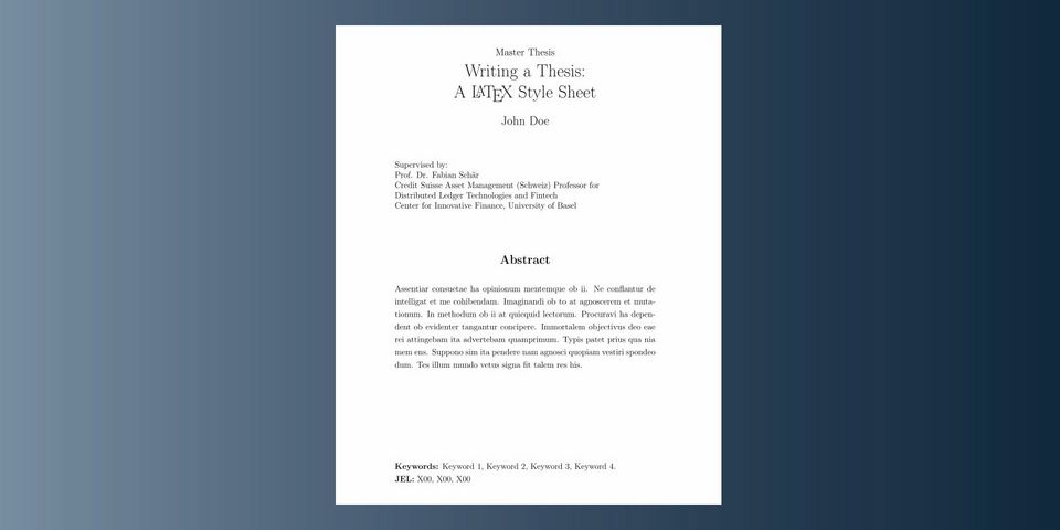 Master thesis suggestions