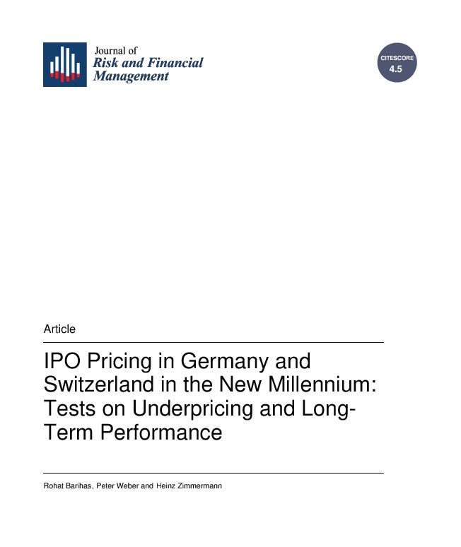 IPO Pricing in Germany and Switzerland in the New Millennium: Tests on Underpricing and Long-Term Performance 